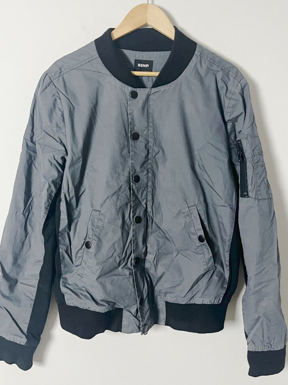 2/$30 Hudson Bomber Jacket Gray Mens Medium